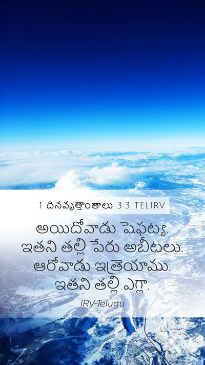 1 దినవృత్తాంతాలు 3:3 TELIRV Mobile Phone Wallpaper - అయిదోవాడు షెఫట్య. - Mobile Bible Verse Wallpaper