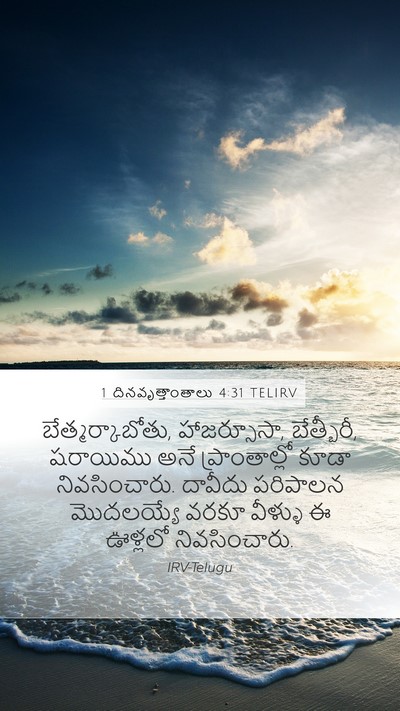 1 దినవృత్తాంతాలు 4:31 TELIRV Bible Verse Image