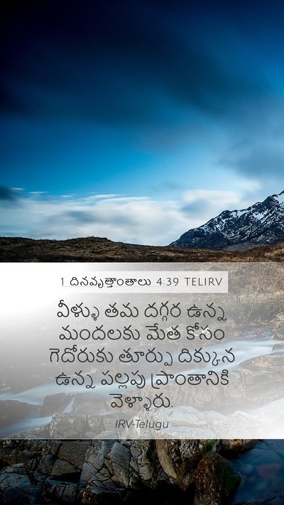 1 దినవృత్తాంతాలు 4:39 TELIRV Bible Verse Image