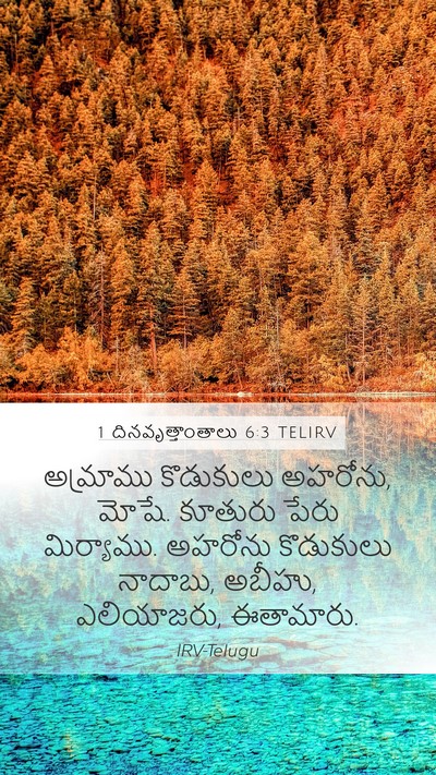 1 దినవృత్తాంతాలు 6:3 TELIRV Bible Verse Image