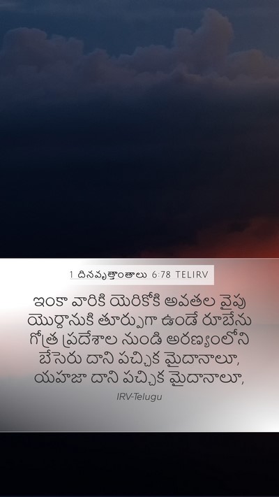 1 దినవృత్తాంతాలు 6:78 TELIRV Bible Verse Image