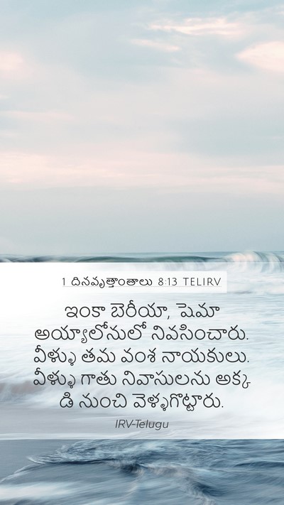 1 దినవృత్తాంతాలు 8:13 TELIRV Bible Verse Image