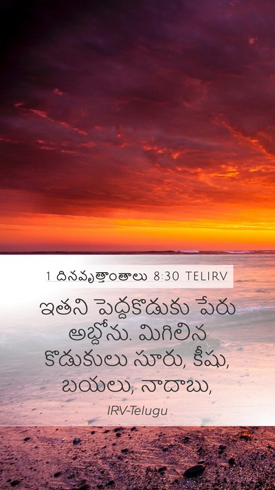 1 దినవృత్తాంతాలు 8:30 TELIRV Bible Verse Image