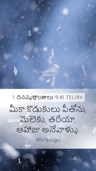 1 దినవృత్తాంతాలు 9:41 TELIRV Bible Verse Image