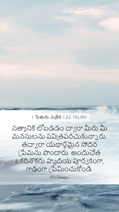 1 పేతురు పత్రిక 1:22 TELIRV Bible Verse Image