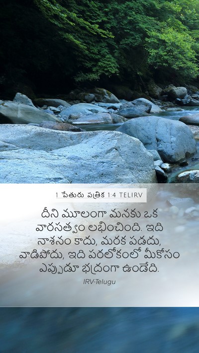 1 పేతురు పత్రిక 1:4 TELIRV Bible Verse Image