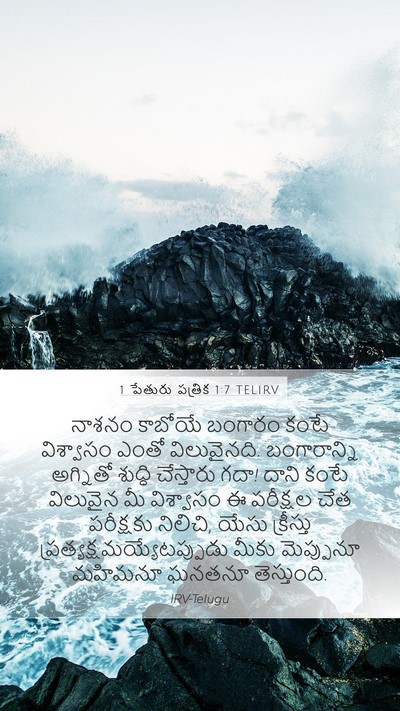 1 పేతురు పత్రిక 1:7 TELIRV Bible Verse Image