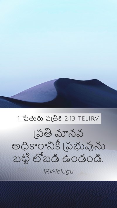 1 పేతురు పత్రిక 2:13 TELIRV Bible Verse Image