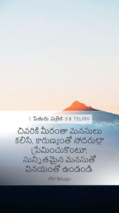 1 పేతురు పత్రిక 3:8 TELIRV Bible Verse Image