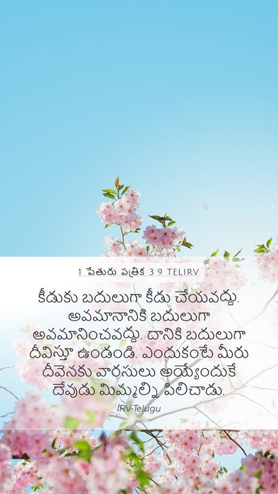 1 పేతురు పత్రిక 3:9 TELIRV Bible Verse Image