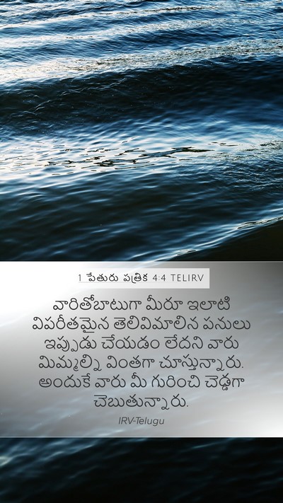 1 పేతురు పత్రిక 4:4 TELIRV Bible Verse Image