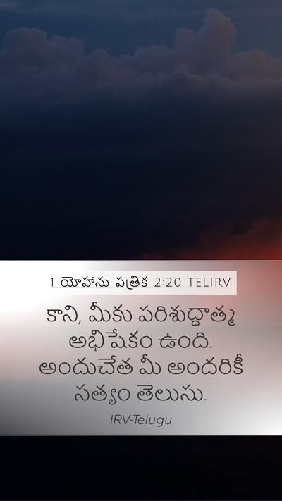 1 యోహాను పత్రిక 2:20 TELIRV Bible Verse Image