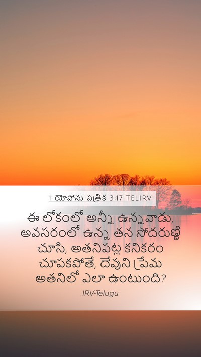 1 యోహాను పత్రిక 3:17 TELIRV Bible Verse Image