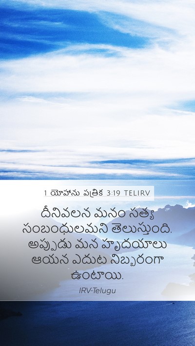 1 యోహాను పత్రిక 3:19 TELIRV Bible Verse Image
