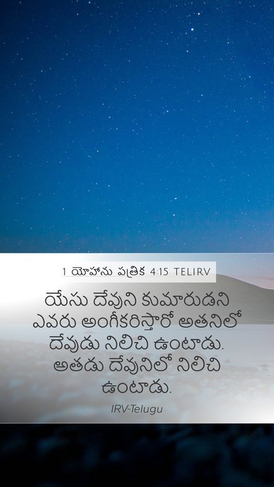 1 యోహాను పత్రిక 4:15 TELIRV Bible Verse Image