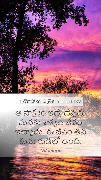 1 యోహాను పత్రిక 5:11 TELIRV Bible Verse Image