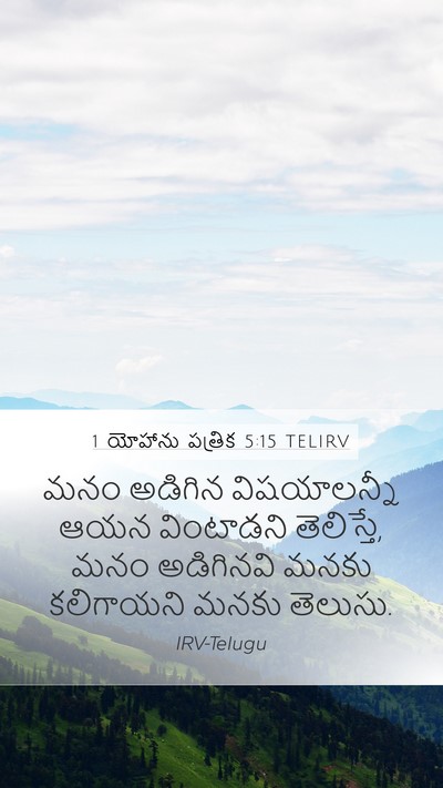 1 యోహాను పత్రిక 5:15 TELIRV Bible Verse Image