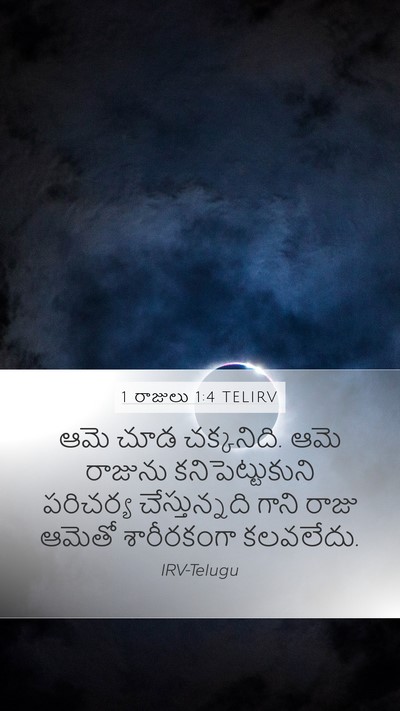 1 రాజులు 1:4 TELIRV Mobile Phone Wallpaper - ఆమె చూడ చక్కనిది. - Mobile Bible Verse Wallpaper