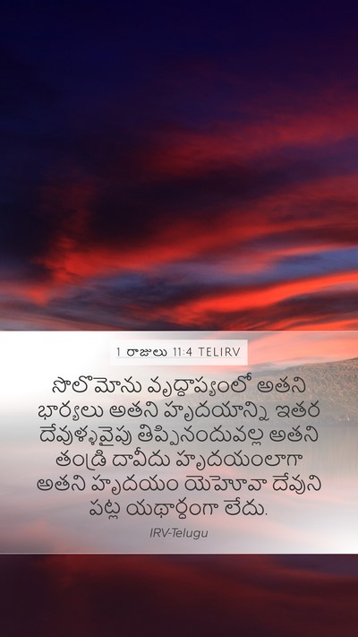 1 రాజులు 11:4 TELIRV Bible Verse Image