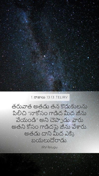 1 రాజులు 13:13 TELIRV Bible Verse Image