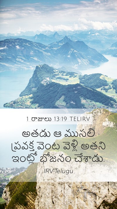 1 రాజులు 13:19 TELIRV Mobile Phone Wallpaper - అతడు ఆ ముసలి - Mobile Bible Verse Wallpaper