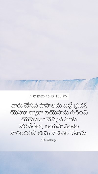 1 రాజులు 16:13 TELIRV Bible Verse Image