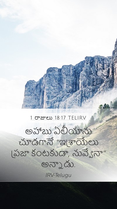 1 రాజులు 18:17 TELIRV Bible Verse Image