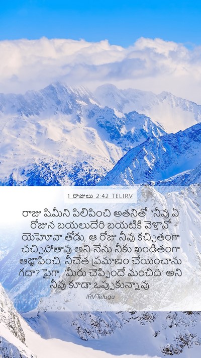 1 రాజులు 2:42 TELIRV Mobile Phone Wallpaper - రాజు షిమీని - Mobile Bible Verse Wallpaper