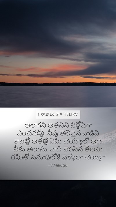 1 రాజులు 2:9 TELIRV Bible Verse Image