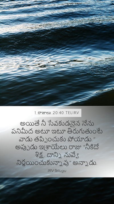 1 రాజులు 20:40 TELIRV Bible Verse Image