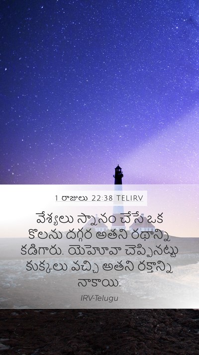 1 రాజులు 22:38 TELIRV Bible Verse Image
