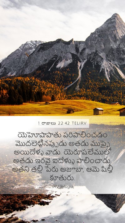 1 రాజులు 22:42 TELIRV Mobile Phone Wallpaper - యెహోషాపాతు - Mobile Bible Verse Wallpaper