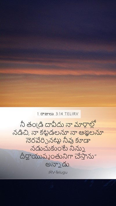 1 రాజులు 3:14 TELIRV Bible Verse Image