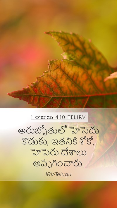 1 రాజులు 4:10 TELIRV Bible Verse Image