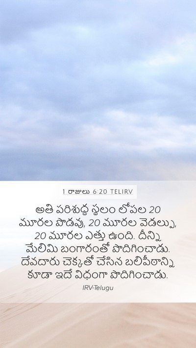 1 రాజులు 6:20 TELIRV Bible Verse Image