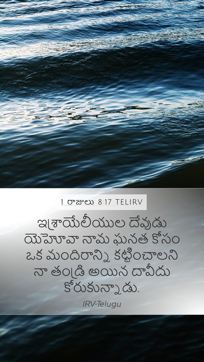 1 రాజులు 8:17 TELIRV Bible Verse Image