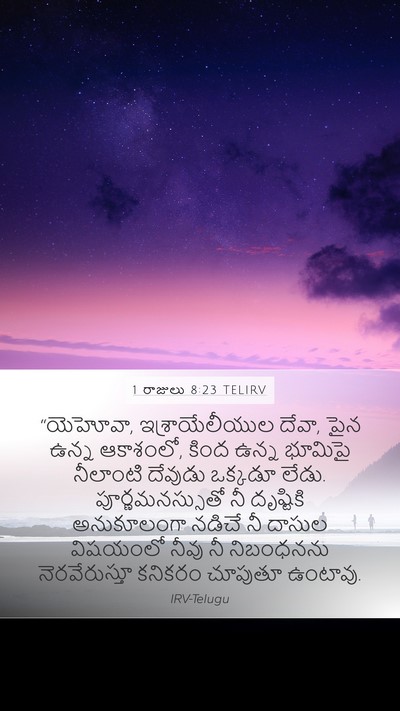1 రాజులు 8:23 TELIRV Bible Verse Image