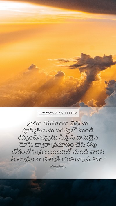 1 రాజులు 8:53 TELIRV Bible Verse Image