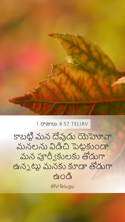 1 రాజులు 8:57 TELIRV Mobile Phone Wallpaper - కాబట్టి మన దేవుడు - Mobile Bible Verse Wallpaper