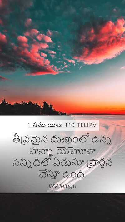 1 సమూయేలు 1:10 TELIRV Mobile Phone Wallpaper - తీవ్రమైన దుఃఖంలో - Mobile Bible Verse Wallpaper