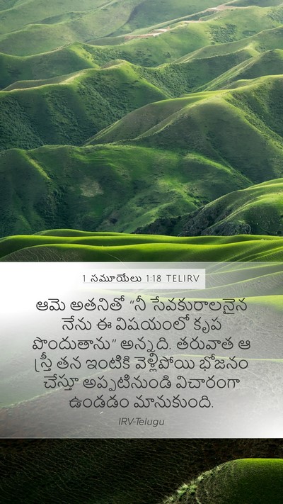 1 సమూయేలు 1:18 TELIRV Bible Verse Image