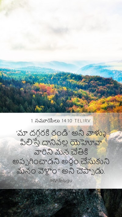 1 సమూయేలు 14:10 TELIRV Mobile Phone Wallpaper - ‘మా దగ్గరకి రండి’ - Mobile Bible Verse Wallpaper