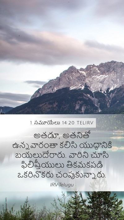 1 సమూయేలు 14:20 TELIRV Mobile Phone Wallpaper - అతడూ, అతనితో - Mobile Bible Verse Wallpaper
