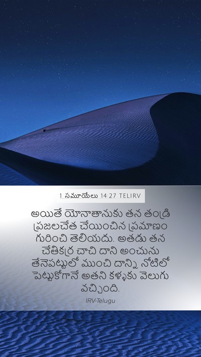 1 సమూయేలు 14:27 TELIRV Bible Verse Image