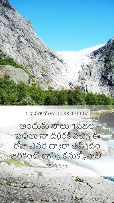 1 సమూయేలు 14:38 TELIRV Bible Verse Image