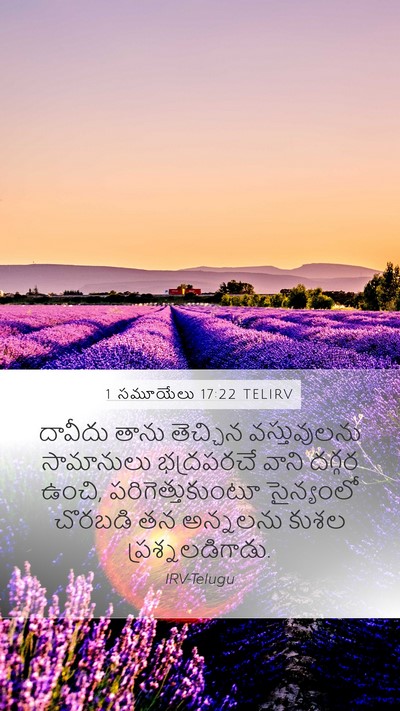 1 సమూయేలు 17:22 TELIRV Bible Verse Image