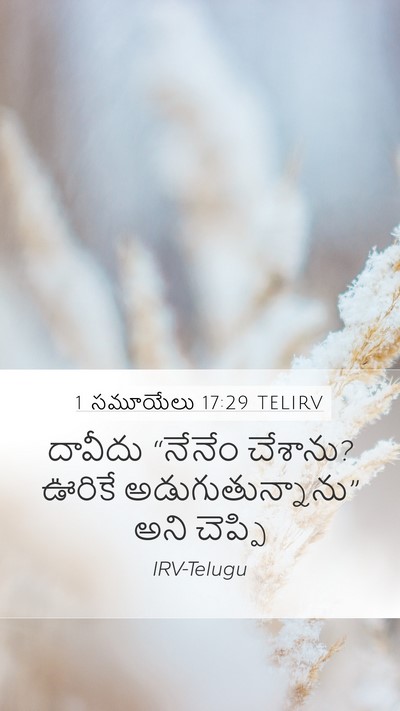 1 సమూయేలు 17:29 TELIRV Bible Verse Image