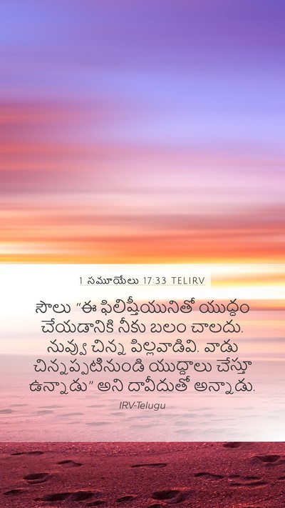 1 సమూయేలు 17:33 TELIRV Bible Verse Image