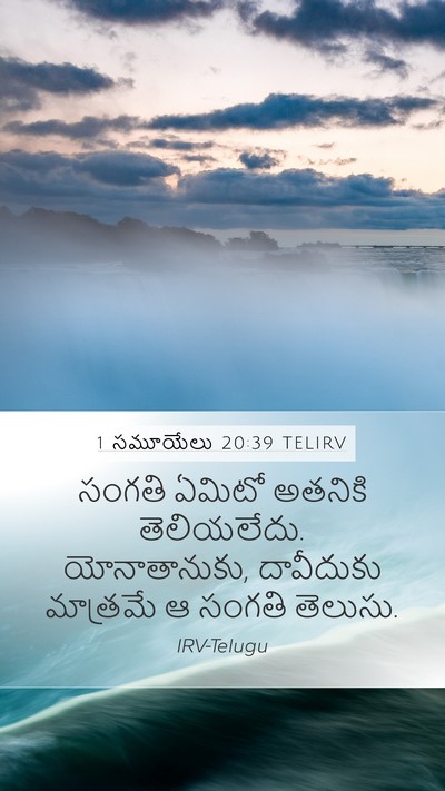 1 సమూయేలు 20:39 TELIRV Mobile Phone Wallpaper - సంగతి ఏమిటో - Mobile Bible Verse Wallpaper