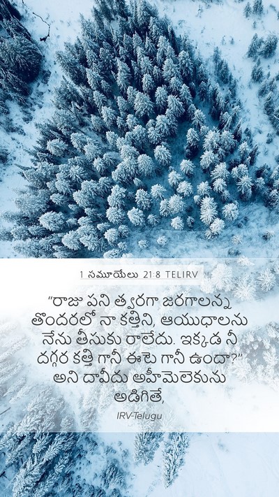 1 సమూయేలు 21:8 TELIRV Bible Verse Image